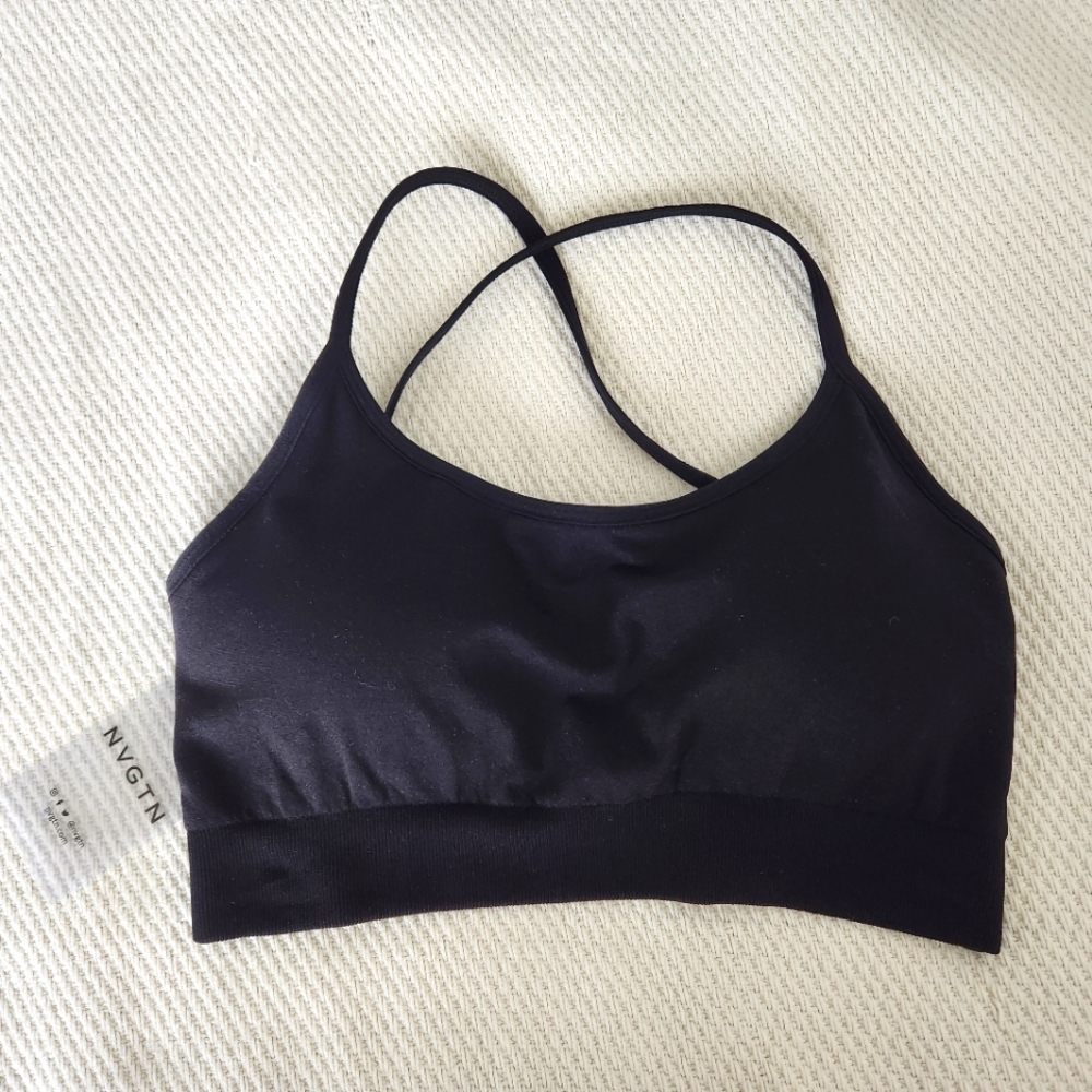 NVGTN Black Invincible Sports Bra Medium